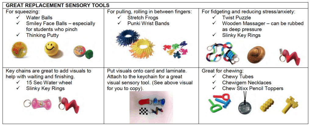 Replacement Sensory Ideas