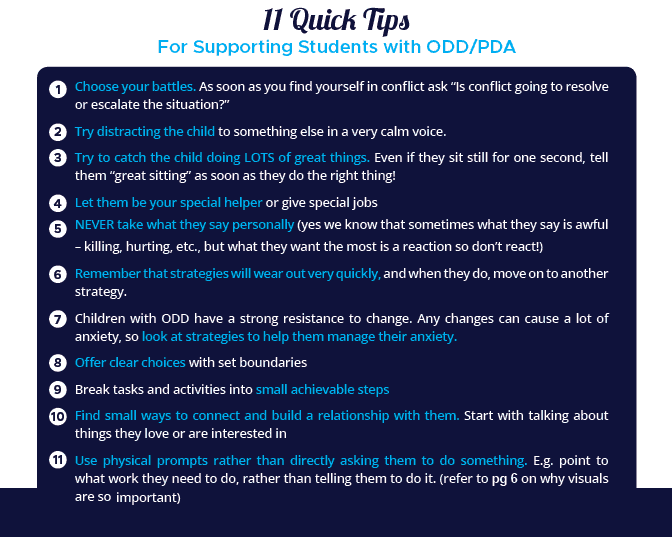 ODD/PDA Autism Student Support Guide Tips for Supporting Students and Managing Behaviours with ODD & PDA in Autism