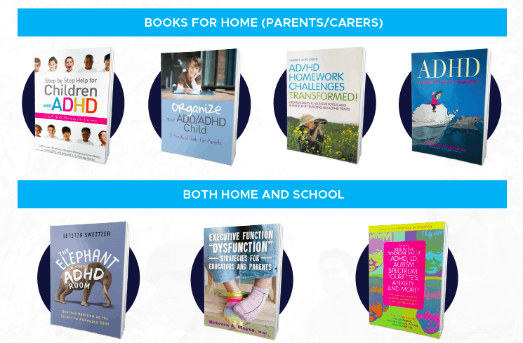 Books for helping children with ADHD at home and at school