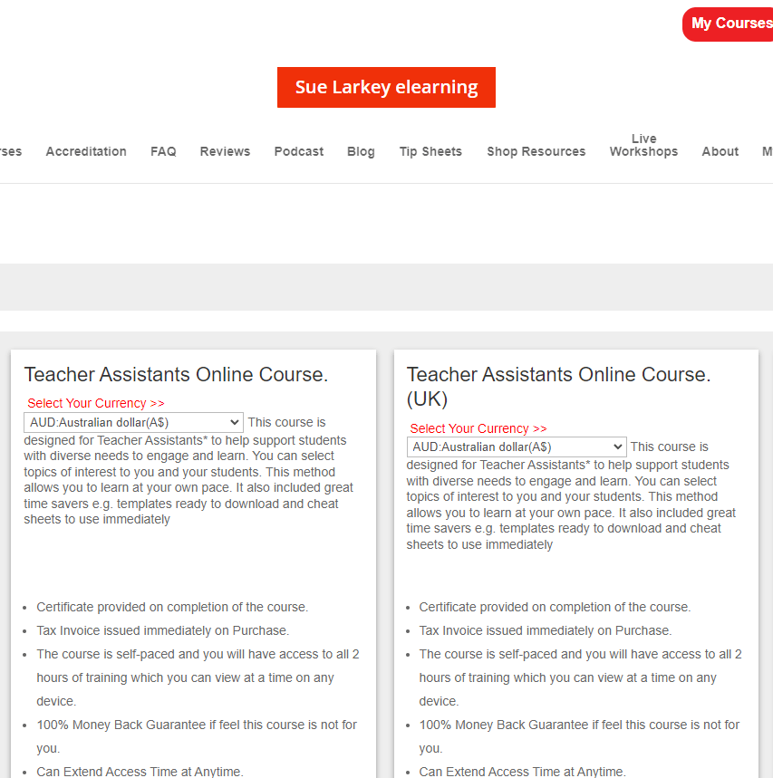 Teacher Assistant Course Preview