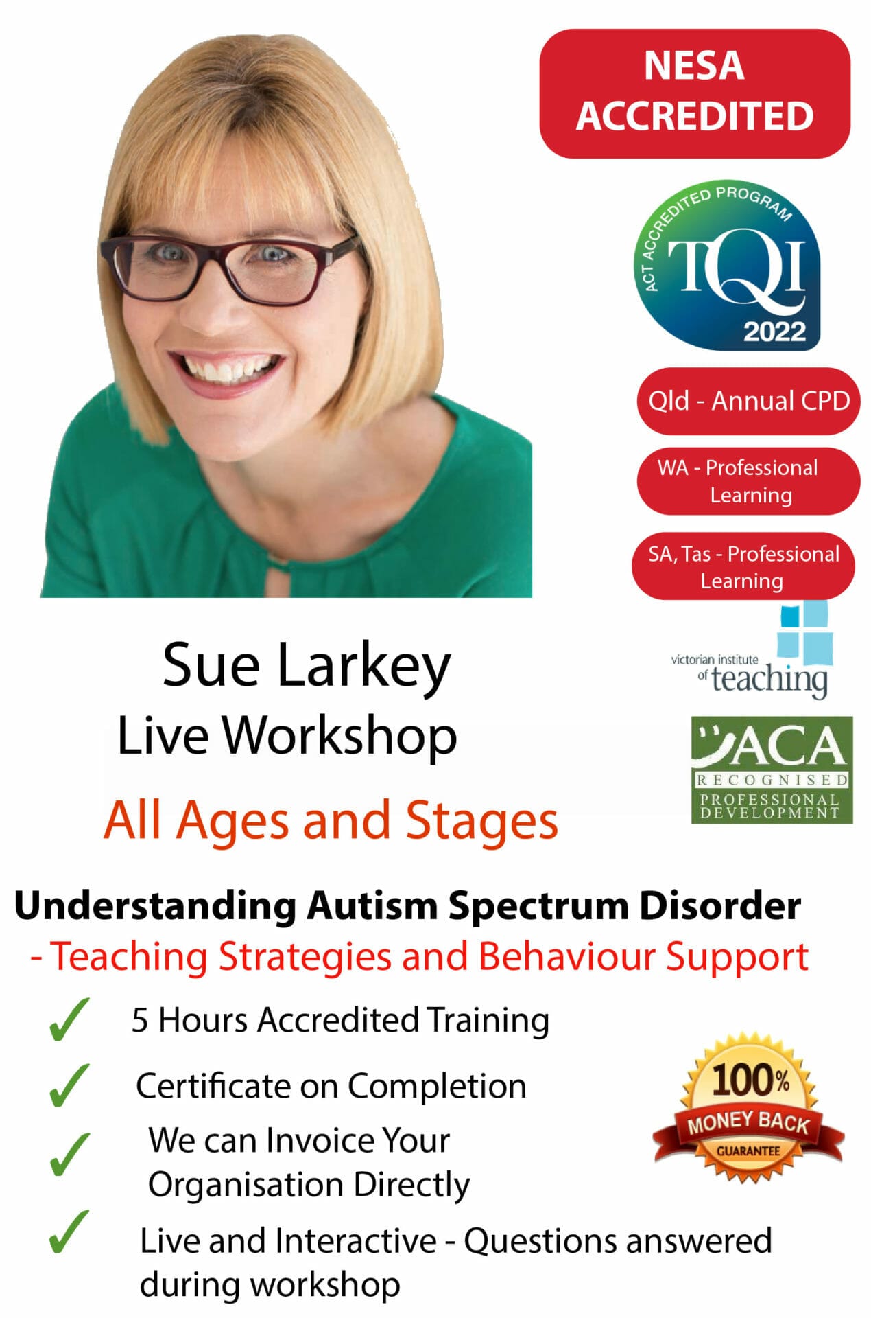 Larkey　Workshop　Autism　Macquarie　Sue　Spectrum　Port