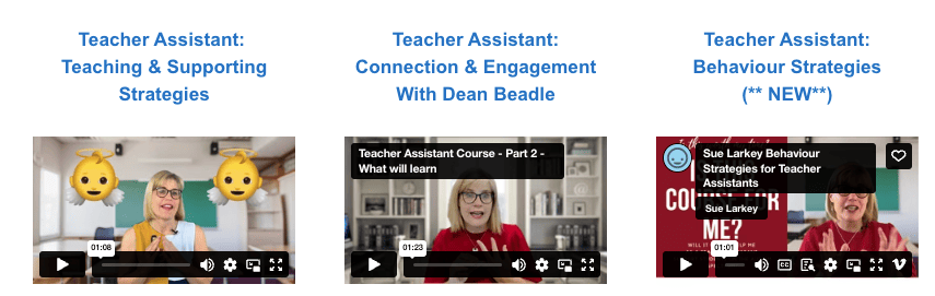 Teacher Assistant Strategies Courses