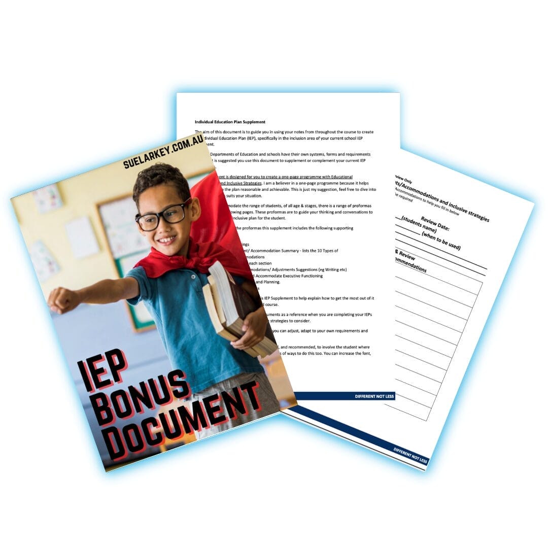 IEP Document for Teaching strategies for students with autism course