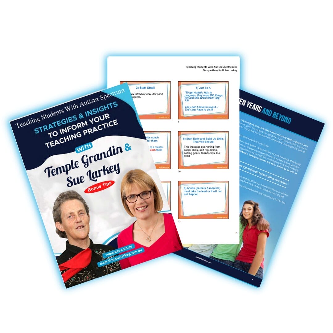 Lesson Handouts for Teaching strategies for students with autism with Sue Larkey